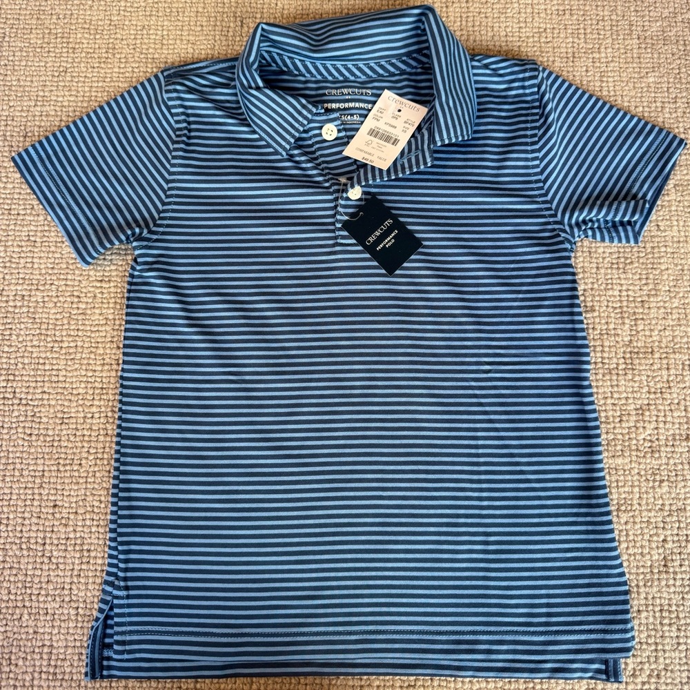 J. Crew Kids Blue Striped Polo